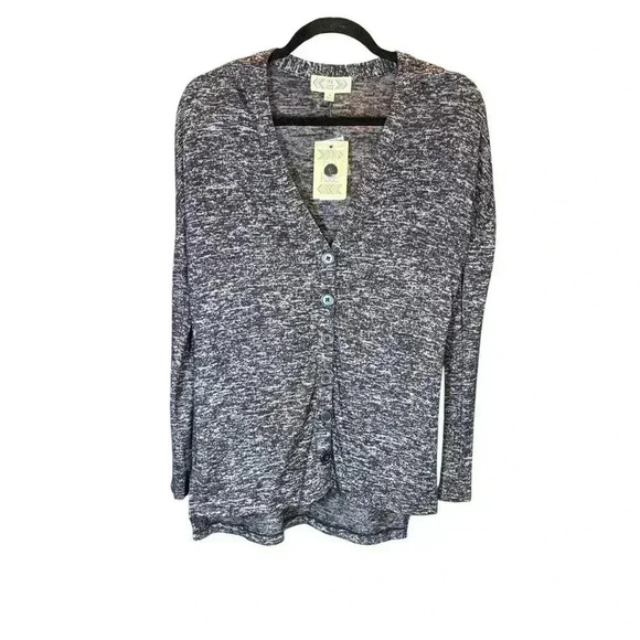 Pink Rose Sweaters - NWT Pink Rose Womens Gray V Neck Long Sleeve Button Front Cardigan Sweater M